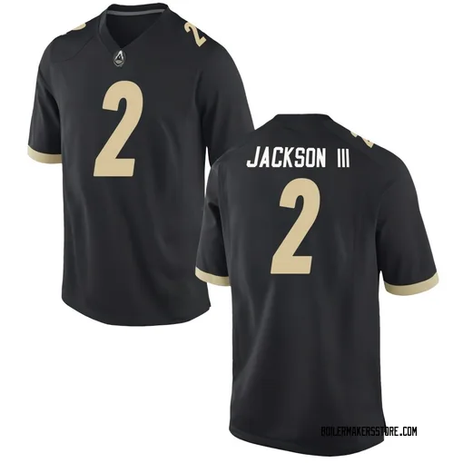 Men's Nike Michael Jackson III Purdue Boilermakers Replica Black Football Jersey