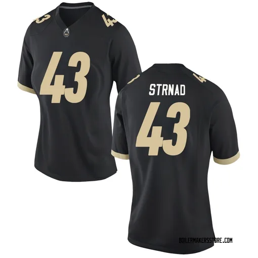 Women's Nike Claude Strnad Purdue Boilermakers Replica Black Football Jersey